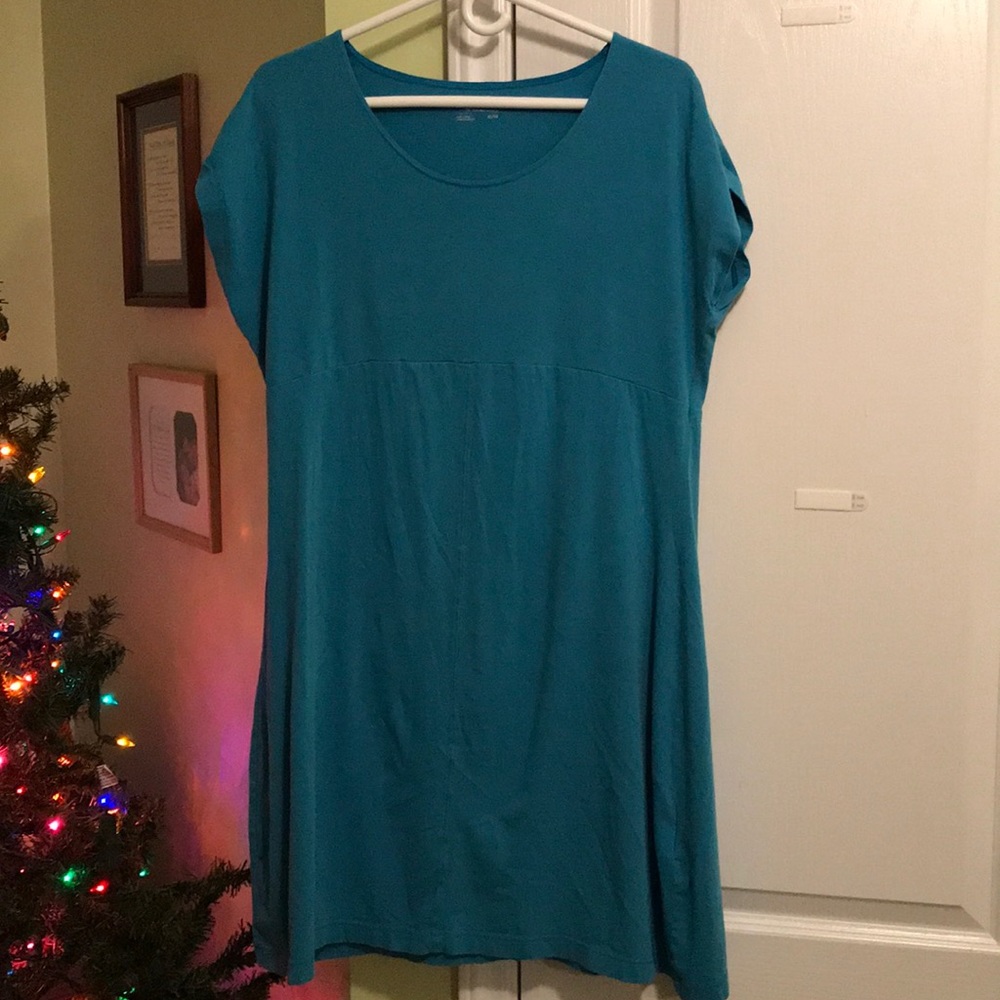 A teal Columbia dress